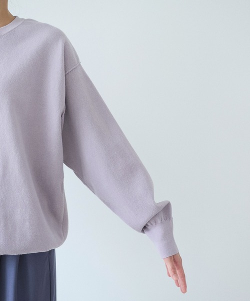 yuni（ユニ　）の「接結ニットreverisible oversized プルオーバー（ニット/セーター・レディース・ライラック/ベージュ/グレー・FREE）」の15枚目の写真