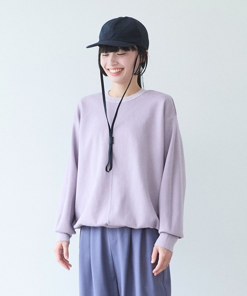 yuni（ユニ　）の「接結ニットreverisible oversized プルオーバー（ニット/セーター・レディース・ライラック/ベージュ/グレー・FREE）」の21枚目の写真