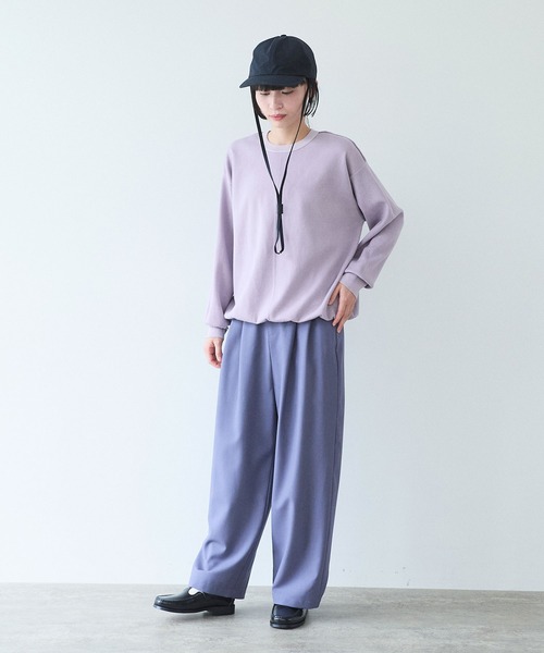 yuni（ユニ　）の「接結ニットreverisible oversized プルオーバー（ニット/セーター・レディース・ライラック/ベージュ/グレー・FREE）」の18枚目の写真