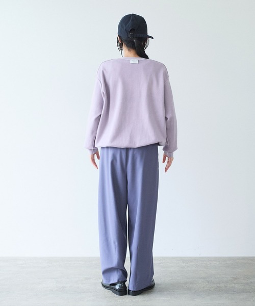 yuni（ユニ　）の「接結ニットreverisible oversized プルオーバー（ニット/セーター・レディース・ライラック/ベージュ/グレー・FREE）」の20枚目の写真