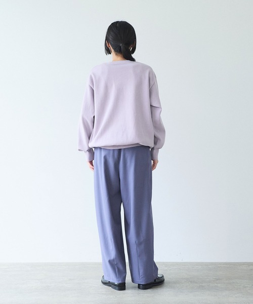 yuni（ユニ　）の「接結ニットreverisible oversized プルオーバー（ニット/セーター・レディース・ライラック/ベージュ/グレー・FREE）」の6枚目の写真