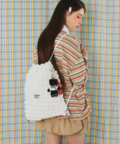 MASMARULEZ（マスマルールズ）の「[INT] Quilting gym sack string bag _ Ivory（バックパック/リュック・レディース・その他・FREE）」の2枚目の写真