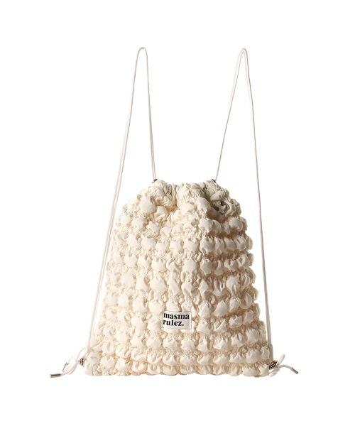 MASMARULEZ（マスマルールズ）の「[INT] Quilting gym sack string bag _ Ivory（バックパック/リュック・レディース・その他・FREE）」の4枚目の写真