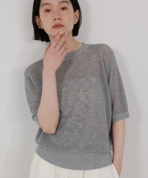 select MOCA | リブ編みシアークルーネックニット(ニット/セーター)