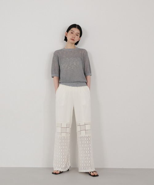 select MOCA（セレクトモカ）の「リブ編みシアークルーネックニット（ニット/セーター・レディース・ベージュ/ブラウン/ブラック/グレー・FREE）」の18枚目の写真