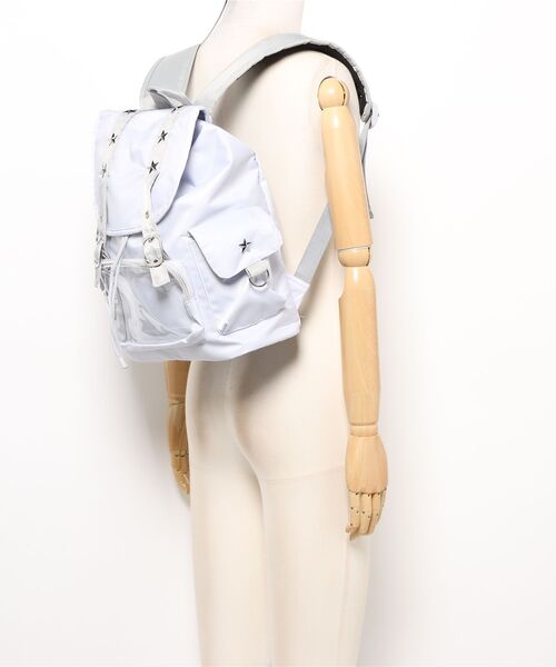 Port（ポート）の「【 Port / ポート 】 クリア ポケット スタッズ リュック（バックパック/リュック・レディース・グレー/カーキ・FREE）」の7枚目の写真