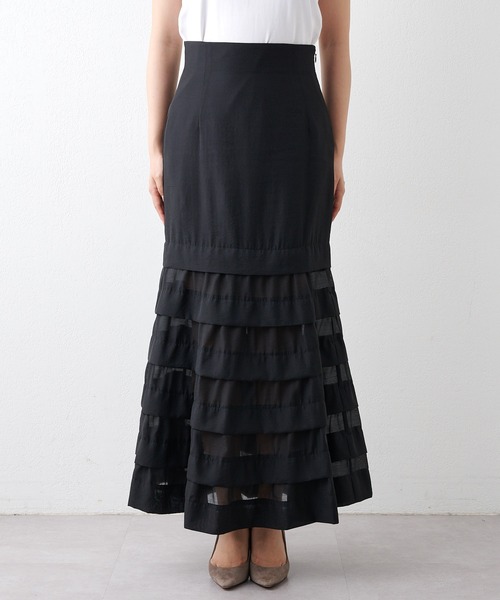 Whim Gazette（ウィムガゼット）の「オーガンジーマーメイドスカート4（スカート・レディース・ブラック・36/38）」の5枚目の写真