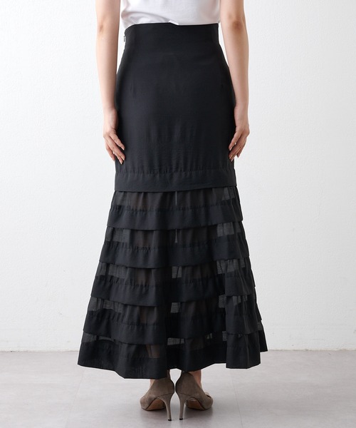 Whim Gazette（ウィムガゼット）の「オーガンジーマーメイドスカート4（スカート・レディース・ブラック・36/38）」の7枚目の写真