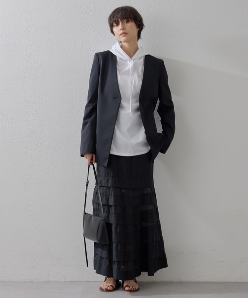 オーガンジーマーメイドスカート3 ブラック　36 オーガンジーマーメイドスカート3 ブラック 36