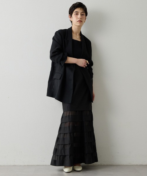 Whim Gazette(ウィムガゼット)の「オーガンジーマーメイドスカート4(スカート・レディース・ブラック・36/38)」の16枚目の写真