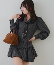 Another Branch olive des olive（アナザーブランチオリーブデオリーブ）の「ネクタイ付裾バルーンミニワンピース（ワンピース）」