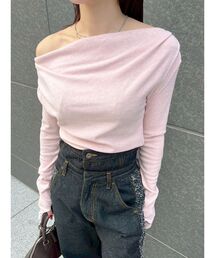 LAGUNAMOON | オフショルドレープ2WAYトップス(Tシャツ/カットソー)