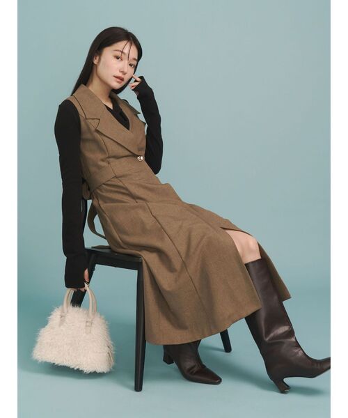 LAGUNAMOON（ラグナムーン）の「オフショルドレープ2WAYトップス（Tシャツ/カットソー・レディース・ブラック/アイボリー/ピンク/ライトグレー・FREE）」の22枚目の写真