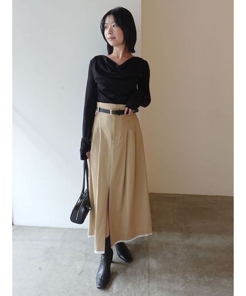 LAGUNAMOON（ラグナムーン）の「オフショルドレープ2WAYトップス 春服（Tシャツ/カットソー・レディース・ブラック/アイボリー/ピンク/ライトグレー・FREE）」の8枚目の写真