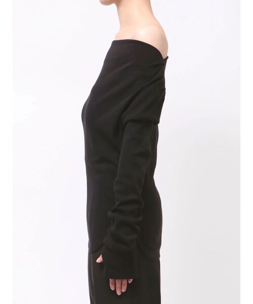 LAGUNAMOON（ラグナムーン）の「オフショルドレープ2WAYトップス 春服（Tシャツ/カットソー・レディース・ブラック/アイボリー/ピンク/ライトグレー・FREE）」の10枚目の写真