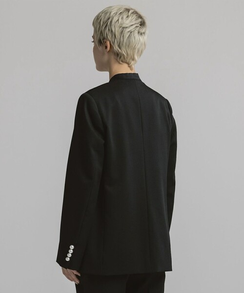 CINOH/チノ】BLACK FORMAL NO COLLAR JACKET/ブラックフォーマルノー