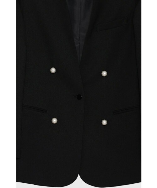 CINOH/チノ】BLACK FORMAL NO COLLAR JACKET/ブラックフォーマルノー