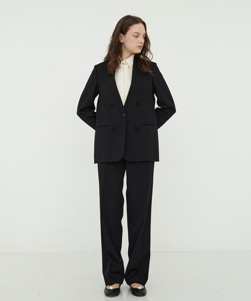 BLACK FORMAL NO COLLAR JACKET（ノーカラージャケット）｜CINOH（チノ