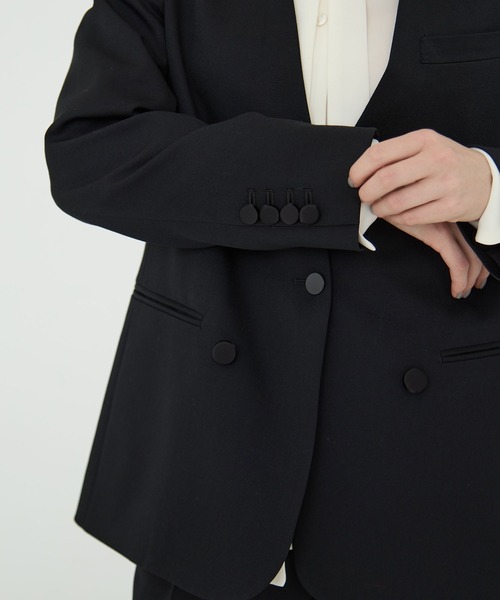 CINOH(チノ)の「【CINOH/チノ】BLACK FORMAL NO COLLAR JACKET/ブラックフォーマルノーカラージャケット(ノーカラージャケット・レディース・ブラック/ブラック系その他2・38/36)」の9枚目の写真