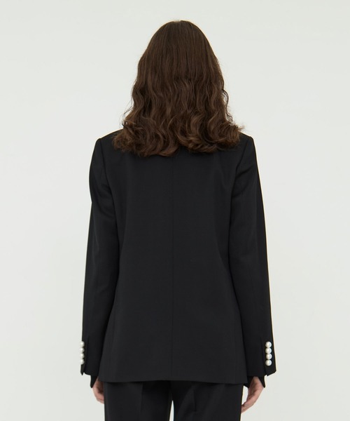 CINOH/チノ】BLACK FORMAL NO COLLAR JACKET/ブラックフォーマルノー