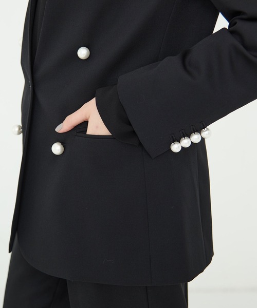 CINOH(チノ)の「【CINOH/チノ】BLACK FORMAL NO COLLAR JACKET/ブラックフォーマルノーカラージャケット(ノーカラージャケット・レディース・ブラック/ブラック系その他2・38/36)」の19枚目の写真