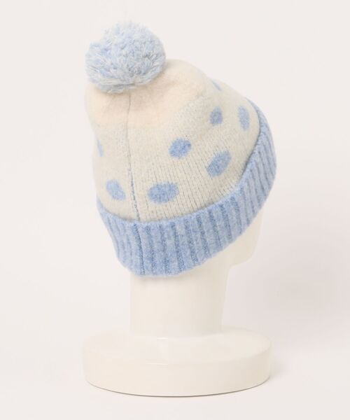WEGO(ウィゴー)の「WEGO/【ドット柄】ポンポンドロップバイカラーニット(ニットキャップ/ビーニー・レディース・ブルー・FREE)」の16枚目の写真