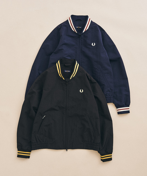 FRED PERRY フレッドペリー コーチジャケット ブルゾン ロゴ刺繍 黒 FRED PERRY（フレッドペリー）の「FRED PERRY TRACK COACH JACKET