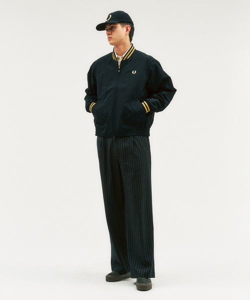 FRED PERRY(フレッドペリー)の「FRED PERRY / フレッドペリー417別注 Tennis Bomberブルゾン(ナイロンジャケット・メンズ・ネイビー/ブラック・X-LARGE/LARGE/MEDIUM)」の7枚目の写真