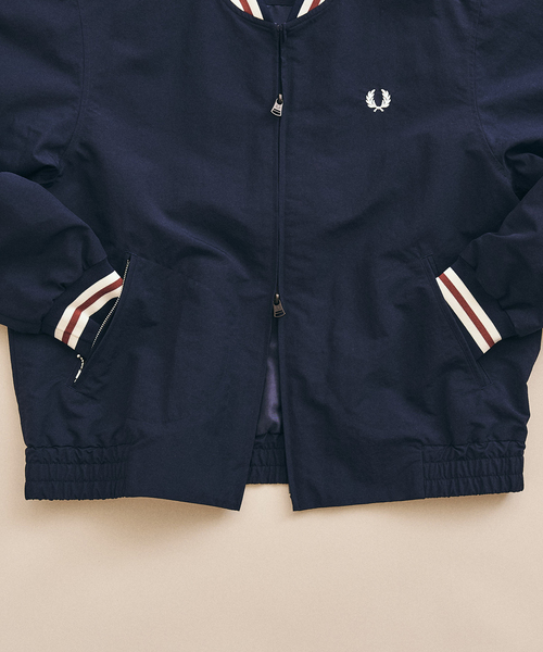 FRED PERRY(フレッドペリー)の「FRED PERRY / フレッドペリー417別注 Tennis Bomberブルゾン(ナイロンジャケット・メンズ・ネイビー/ブラック・X-LARGE/LARGE/MEDIUM)」の20枚目の写真