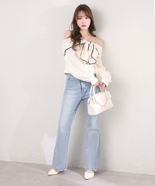 ちゅる美★さん専用 rady サイドカットビジュデニムパンツ one after another NICE CLAUP ジーンズ デニム デニムパンツ 「選べる