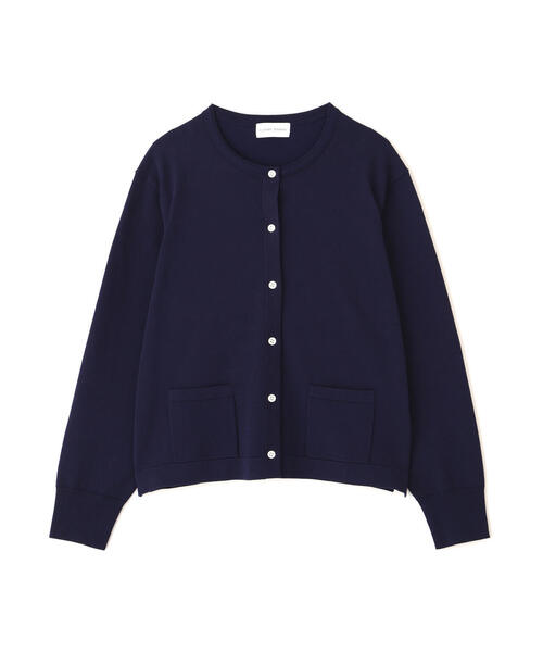 human woman（ヒューマンウーマン）の「◆【ウォッシャブル】オーガニックコットン混プレーティングライン入カーディガン（カーディガン/ボレロ・レディース・ネイビー/グリーン/ベージュ系その他2・MEDIUM）」の10枚目の写真