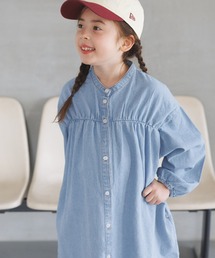 BAYFLOW（ベイフロー）の「[羽織でも、一枚着としても♪]ギャザ－ボリュームデニムワンピ(KIDS)（ワンピース）」