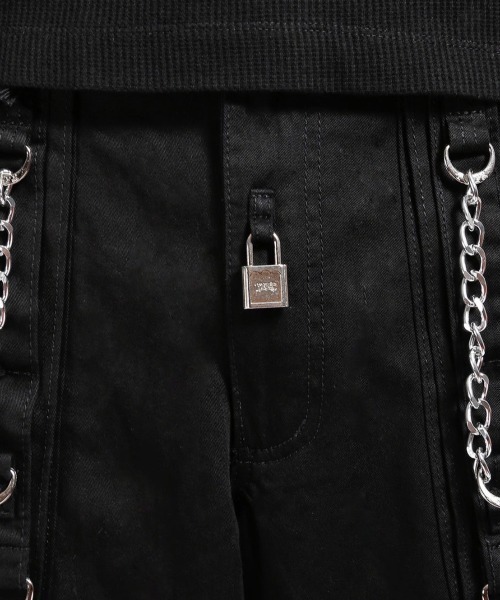 TRIPP nyc（トリップニューヨークシティ）の「【TRIPP nyc】FUR-TASTIC SUPER PANT[AF7176M] / 【トリップ ニューヨーク】ボンテージストラップファーワイドパンツ（その他パンツ・メンズ・ブラック・XS/XXS）」の7枚目の写真