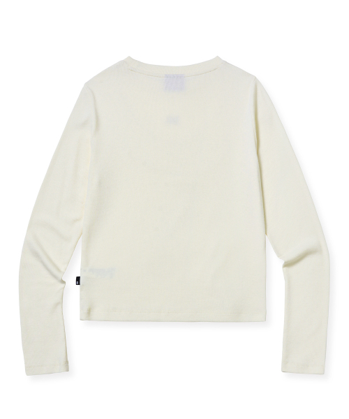 BROWNBREATH(ブラウンブレス)の「W SLIM LONGSLEEVE TEE - IVORY(Tシャツ/カットソー・レディース・その他・S/M)」の2枚目の写真