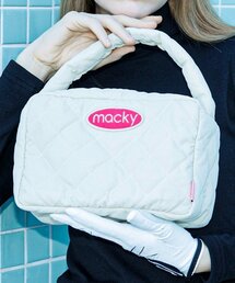MACKY（マッキー）の「キルティングスクエアトートバッグアイボリー（ゴルフグッズ）」
