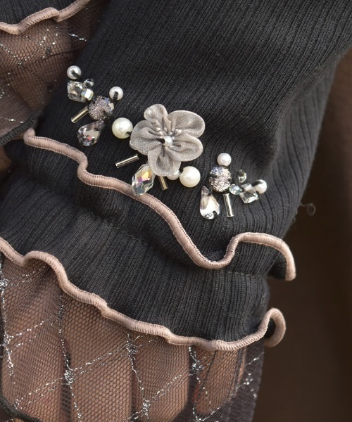 axes femme（アクシーズファム）の「格子ラメチュールメロープルオーバー（Tシャツ/カットソー・レディース・ブラック/イエロー/ミント/ホワイト/ピンク・FREE）」の13枚目の写真