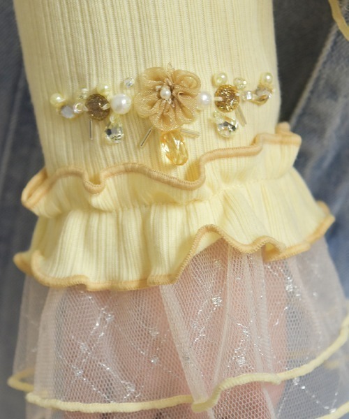 axes femme（アクシーズファム）の「格子ラメチュールメロープルオーバー（Tシャツ/カットソー・レディース・ブラック/イエロー/ミント/ホワイト/ピンク・FREE）」の14枚目の写真