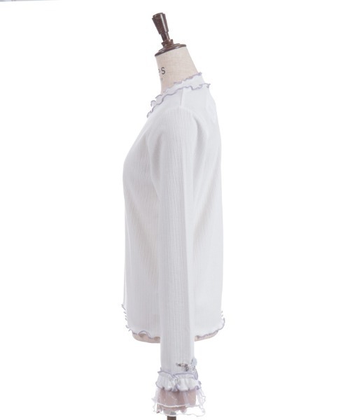 axes femme（アクシーズファム）の「格子ラメチュールメロープルオーバー（Tシャツ/カットソー・レディース・ブラック/イエロー/ミント/ホワイト/ピンク・FREE）」の18枚目の写真