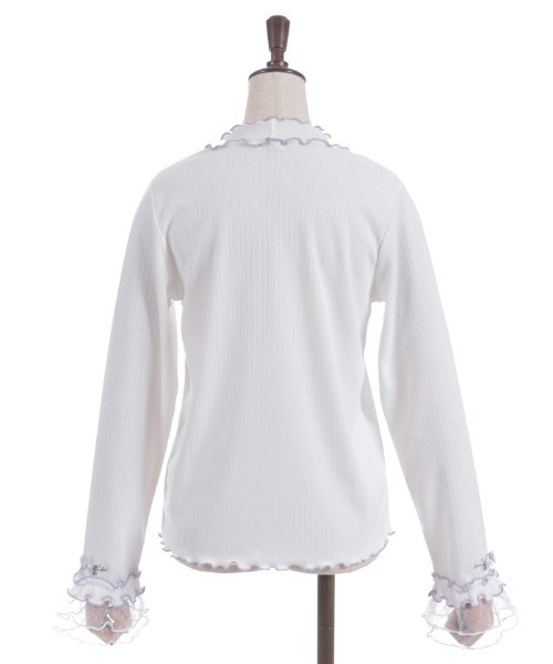 axes femme（アクシーズファム）の「格子ラメチュールメロープルオーバー（Tシャツ/カットソー・レディース・ブラック/イエロー/ミント/ホワイト/ピンク・FREE）」の19枚目の写真