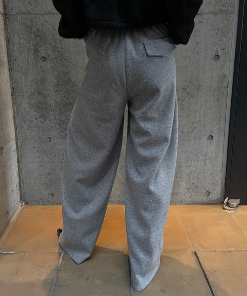 ROGER AND RAW（ロジャーアンドロウ）の「［起毛ポンチ］ベルト付きラインストーンストレートパンツ（その他パンツ・レディース・ホワイト/ブラック/グレー・FREE）」の10枚目の写真