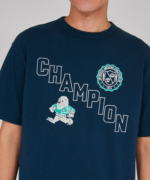 Champion(チャンピオン)の「【Champion/チャンピオン】メンズ メンズカジュアル ショートスリーブTシャツ(Tシャツ/カットソー・メンズ・ライトブラウン/ブラック系その他/その他35/ブルー系その他・X-LARGE/LARGE/MEDIUM)」の8枚目の写真