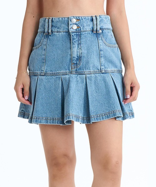 ROXY（ロキシー）の「ROXY/ロキシー スカート プリーツミニスカート インナーパンツ付き RSK261070（スカート・レディース・ライトブルー/ベージュ/ブラック・M/S）」の14枚目の写真
