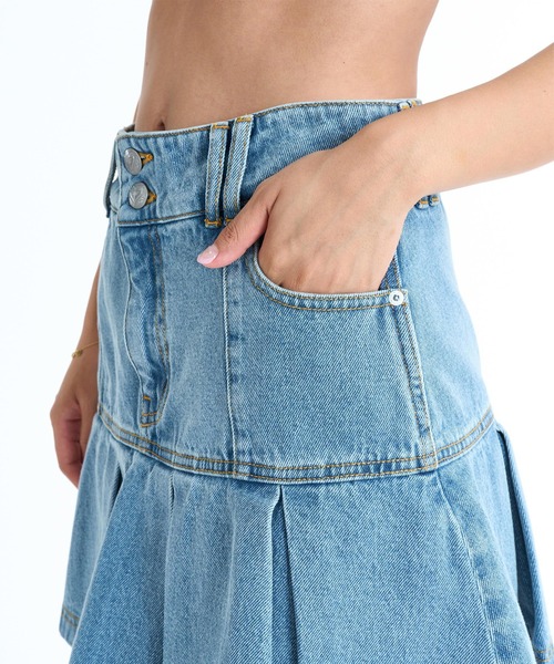 ROXY（ロキシー）の「ROXY/ロキシー スカート プリーツミニスカート インナーパンツ付き RSK261070（スカート・レディース・ライトブルー/ベージュ/ブラック・M/S）」の19枚目の写真
