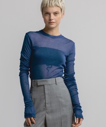 CINOH（チノ）の「TENCEL CASHMERE RIB LONG SLEEVE T-SHIRT（Tシャツ/カットソー）」