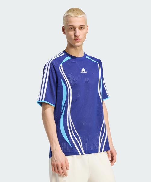 adidas Originals(アディダスオリジナルス)の「【adidas】TG MESH JERSEY サッカー日本代表 応援 W杯 ワールドカップ(Tシャツ/カットソー・レディース・ブルー・2XL/M/XL/L/S)」の3枚目の写真