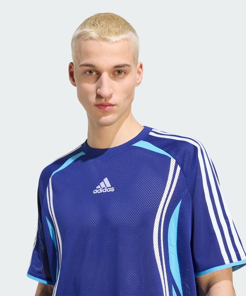 adidas Originals(アディダスオリジナルス)の「【adidas】TG MESH JERSEY サッカー日本代表 応援 W杯 ワールドカップ(Tシャツ/カットソー・レディース・ブルー・2XL/M/XL/L/S)」の5枚目の写真