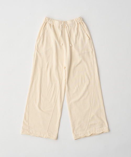 UNFIL(アンフィル)の「UNFIL アンフィル / cotton open-end yarn terry wide sweat pants コットンオープンエンドヤーン裏毛ワイドスウェットパンツ / WXSP-UW120(スウェットパンツ・レディース・ブルー系その他/オフホワイト・0)」の1枚目の写真