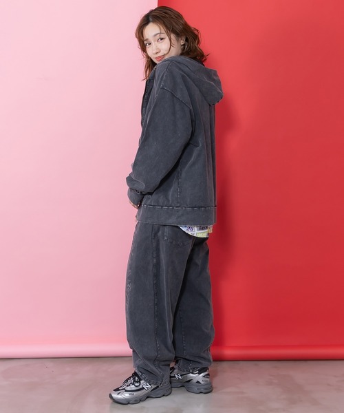 ScoLar（スカラー）の「161604：チョーク風柄コクーンパンツ（その他パンツ・レディース・ブラック・M）」の5枚目の写真