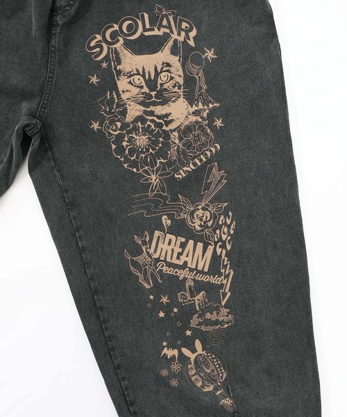 ScoLar（スカラー）の「161604：チョーク風柄コクーンパンツ（その他パンツ・レディース・ブラック・M）」の10枚目の写真