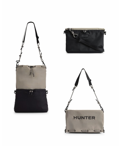 HUNTER(ハンター)の「トラベル マルチファンクション サコッシュ(ボディバッグ/ウエストポーチ・レディース・ブラック/ブラック×グレー・ONE)」の2枚目の写真